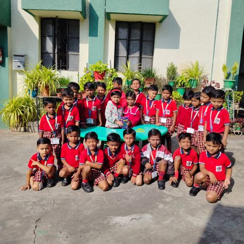 Group photo on the school field