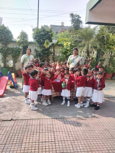 Students marching in Independence Day celebration